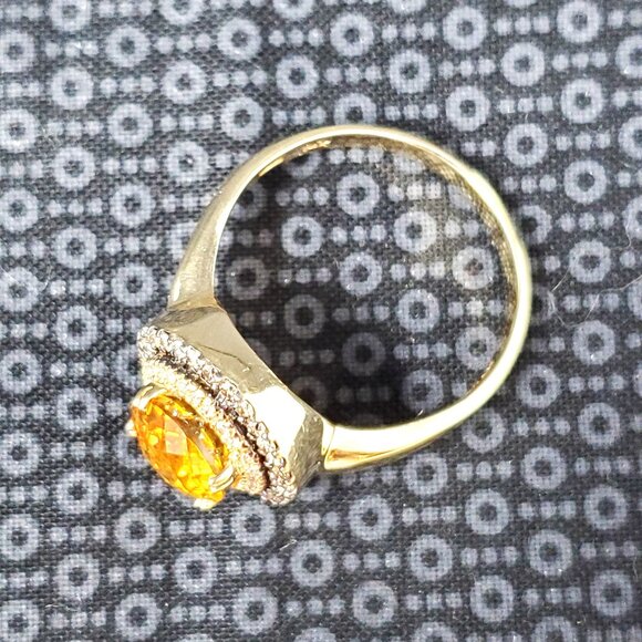 Le Vian 14k Honey Gold 2.75 cttw Citrine & Diamond Ring 7.3g. Size 12 - Picture 11 of 16